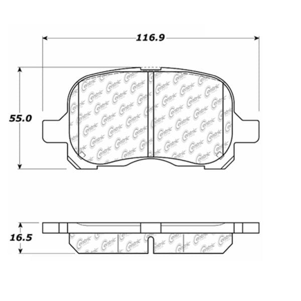 Centric Parts Posi-Quiet Ext. Wear Pad, 106.07410 106.07410 - main